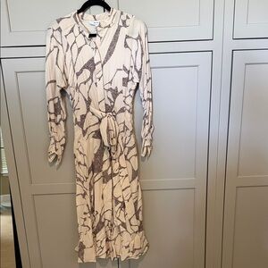 Reiss Darcy Long Sleeve Midi Dress